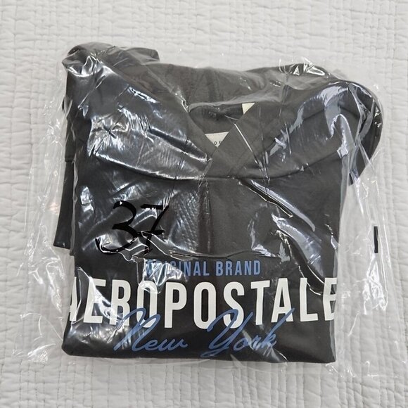 NWT Aeropostale Logo Hoodie Men's Small Grey Kangaroo Pockets NEW Original Blend - Picture 14 of 14